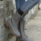 Solid Color Snow Boots Autumn And Winter Women's Mid-calf Flat Heel