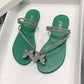 Stylish Plus Size Rhinestone Sandals: Bow Toe Covering, Fashionable Outer Wear - EnigmaParis