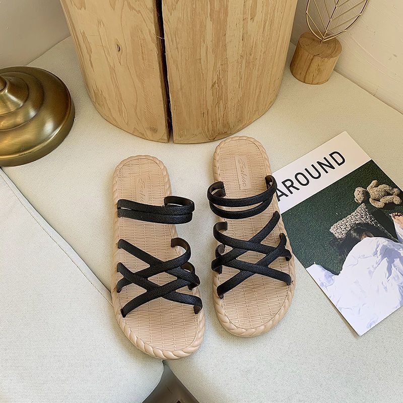 Wind Thick Bottom Sweet Fashion Vacation Flower Slippers - EnigmaParis