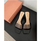 Spring and Summer Women's Fashionable Transparent Crystal High Heels - New Chunky Heel Square Toe Retro Footwear - EnigmaParis