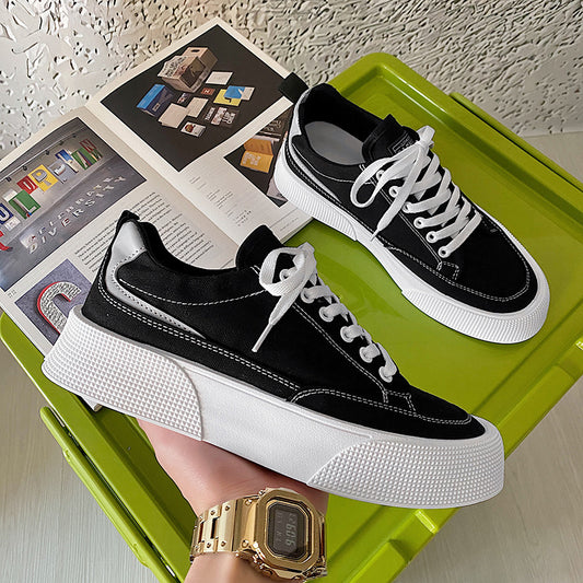 Canvas Breathable Low-Top Platform - Men's Casual Sneakers
