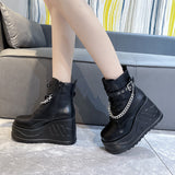 Plus Size Thick-soled Belt Buckle Martin Boots For Women - EnigmaParis