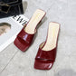 Women’s High Heel Peep Toe Slippers: Square Toe, Perfect for Summer - EnigmaParis