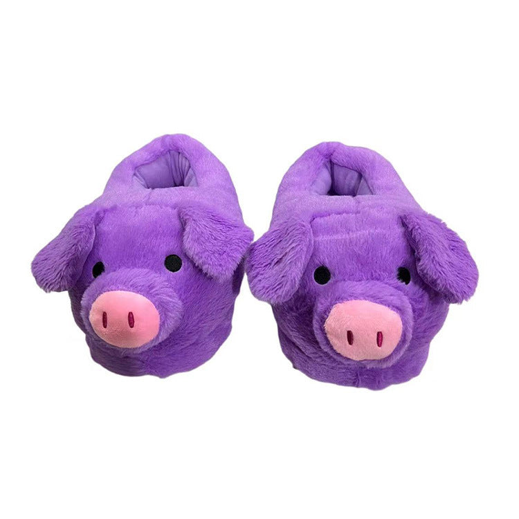 Cute Graffiti Pig Plush Slippers - Cozy and Fun Footwear for All Ages - EnigmaParis