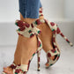 Sexy Stiletto Heel 40-43 Plus Size Cross Strap Women's Sandals