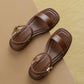 2025 Summer Women Sandals Low Heels Basic Genuine Leather Concise Office Plus Size 35-42 Ladies Casual Outdoor Shoes