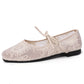 2025 Spring Lace Women Mary Jane Shoes Fashion Slip On Comfort Street Style Soft Sole Female Dress Flats Shoes