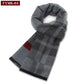 Luxury Wool Scarf for Men | Winter Warm Cashmere Silk Plaid Pashmina Shawl | EnigmaParis