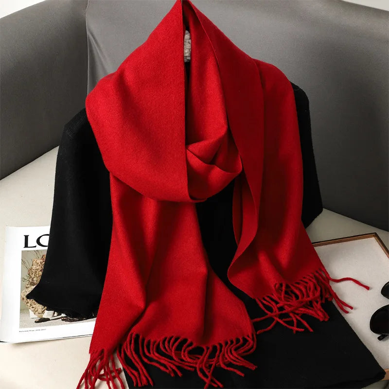 New Women's Cashmere Scarf | Winter Wool Pashmina Wrap | Elegant & Warm Design | EnigmaParis