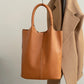 Genuine Leather Commuter Tote Bag Simple Ladies Soft Cowhide Tote Shoulder Handbag Large Capacity Women Bucket Bag 2025 New