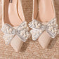 Pumps with Bow on Heeled Wedding Bride Shoe High Heels Shoes for Women Pointed Toe Woman PumpsLoafers Stilito Beau Today Lastest