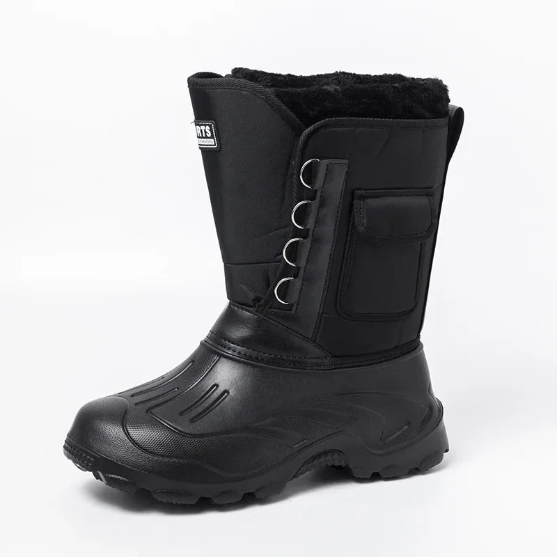 Winter Men's Outdoor Boots Warm Waterproof Snow Boots for Men Fishing Men's Non-slip Hiking Boots Male Sneakers Work