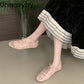 2025 Spring Lace Women Mary Jane Shoes Fashion Slip On Comfort Street Style Soft Sole Female Dress Flats Shoes