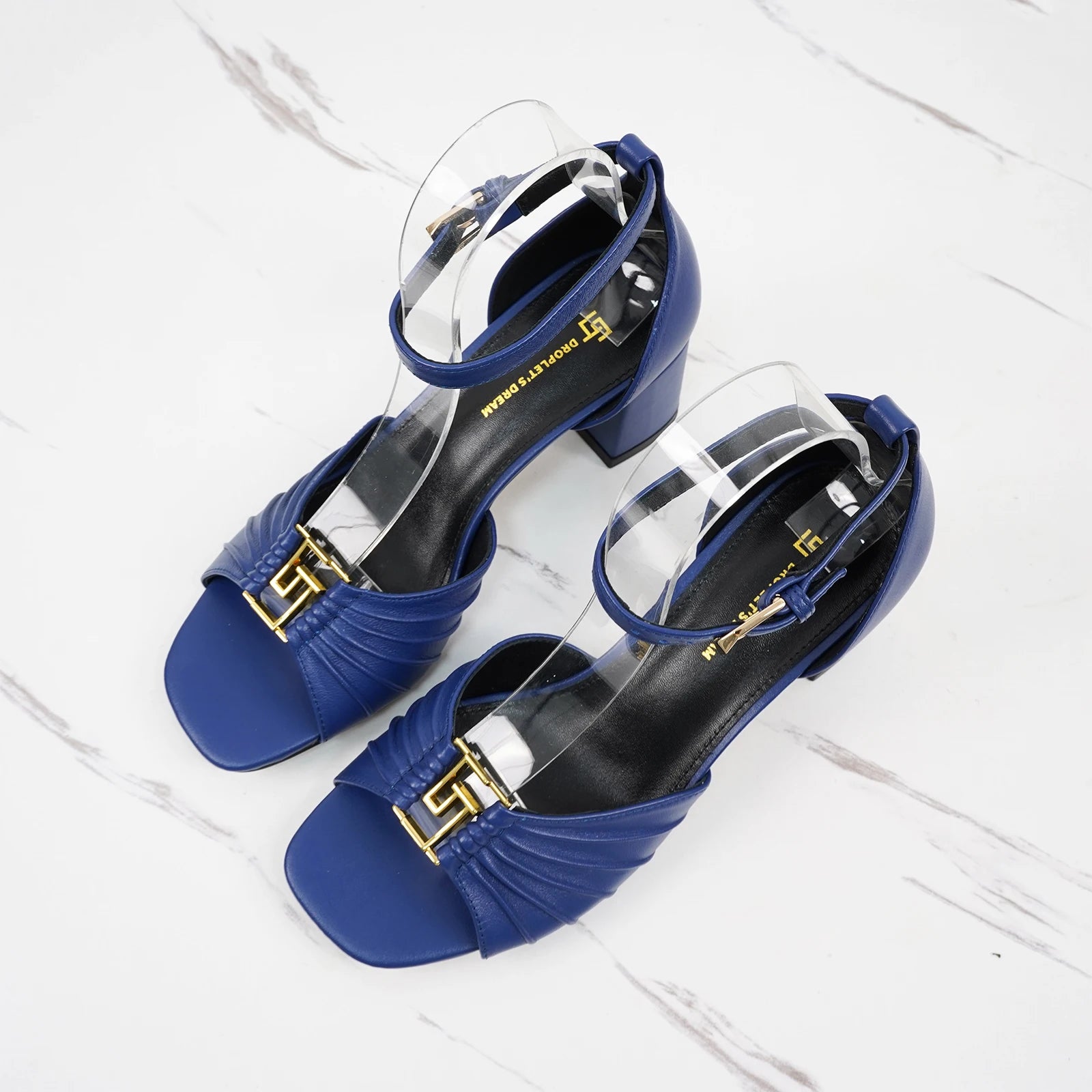 2025 Women's Summer Open toed Fashion Coarse Heel Sandals Italian Design GJ Luxury Brand Outdoor High Heel Non slip Sandals