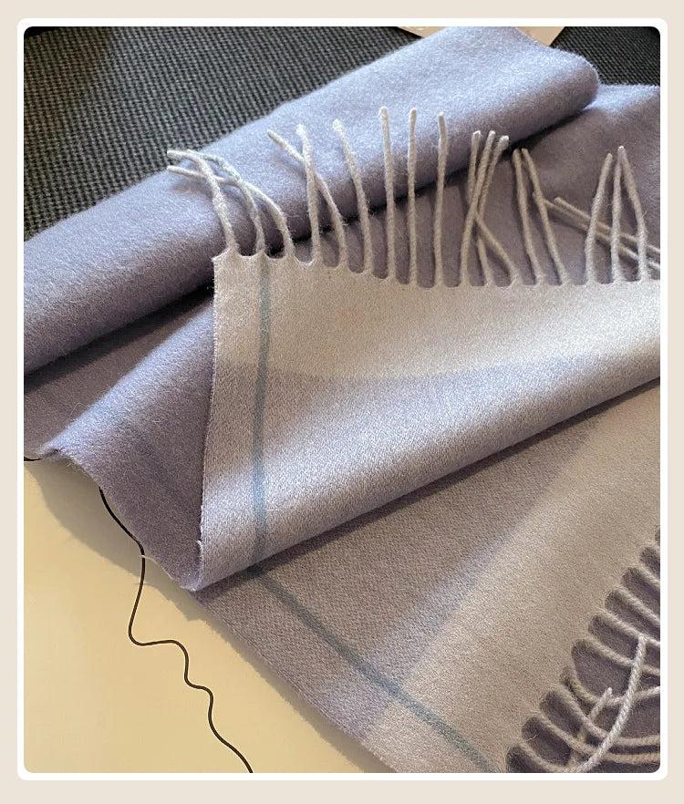 High-Quality 100% Wool Scarf | Women's Classic Soft Cashmere Muffler | EnigmaParis