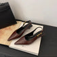 Summer Pointed Toe Women Sandals Fashion Singbacks Mules Shoes Ladies Elegant Low Heel Stripper Party Sandalias