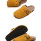 2023 New Concise Retro Outside Flat with Women's Slippers Mules Modern Sandals Buckle Shoes Strap Autumn Winter