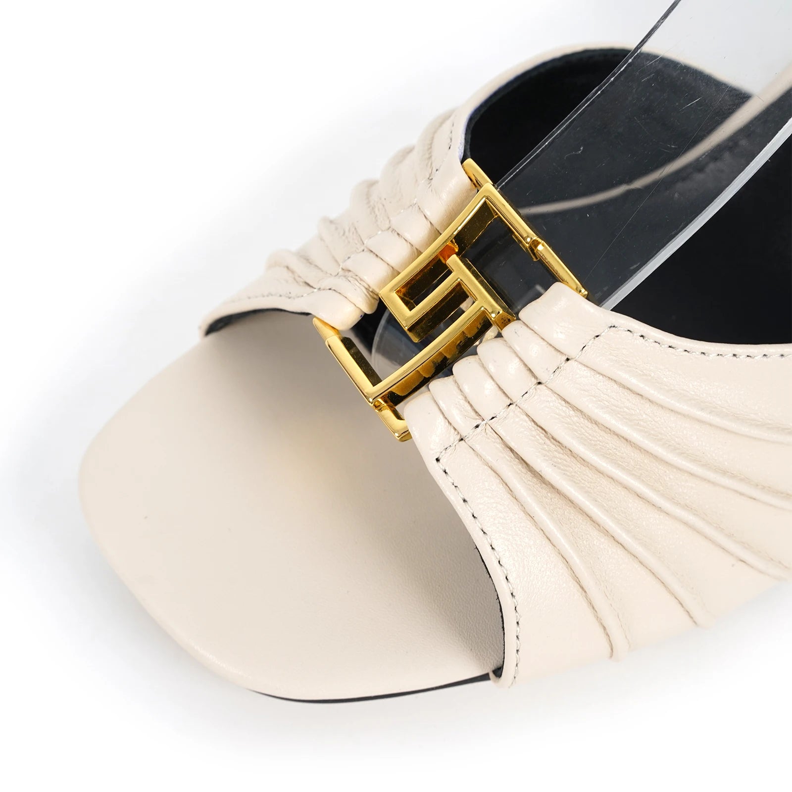 2025 Women's Summer Open toed Fashion Coarse Heel Sandals Italian Design GJ Luxury Brand Outdoor High Heel Non slip Sandals