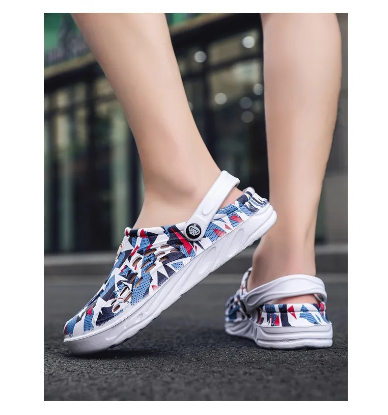 Summer Men Sandals | Light EVA Men's Casual Shoes | Hole Shoes Clogs | Outdoor Male Beach Flat Slippers