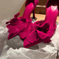 Ladies Solid Red Flowers Lace Up Unique Sexy Sandals Cross Tied Stiletto Heel Party 2023 New Arrival Summer Woman Shoes