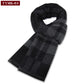 Luxury Wool Scarf for Men | Winter Warm Cashmere Silk Plaid Pashmina Shawl | EnigmaParis