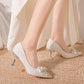 Pumps with Bow on Heeled Wedding Bride Shoe High Heels Shoes for Women Pointed Toe Woman PumpsLoafers Stilito Beau Today Lastest
