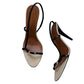 Liyke Summer Fashion Buckle Open Toe Slip On Back Strap Sandals Women Black White High Heels Wedding Prom Shoes Zapatos Mujer