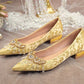 Pointed Toe with Crystals Rhinestone Wedding Bride Shoe Formal Woman Pumps Shoes for Women Diamond Medium Heels Casual Vacation