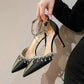 Comemore 2025 White Wedding Bridesmaid Shoes Satin Fashion Rhinestone Fringe Chain High Heels Black Temperament Elegance Pumps