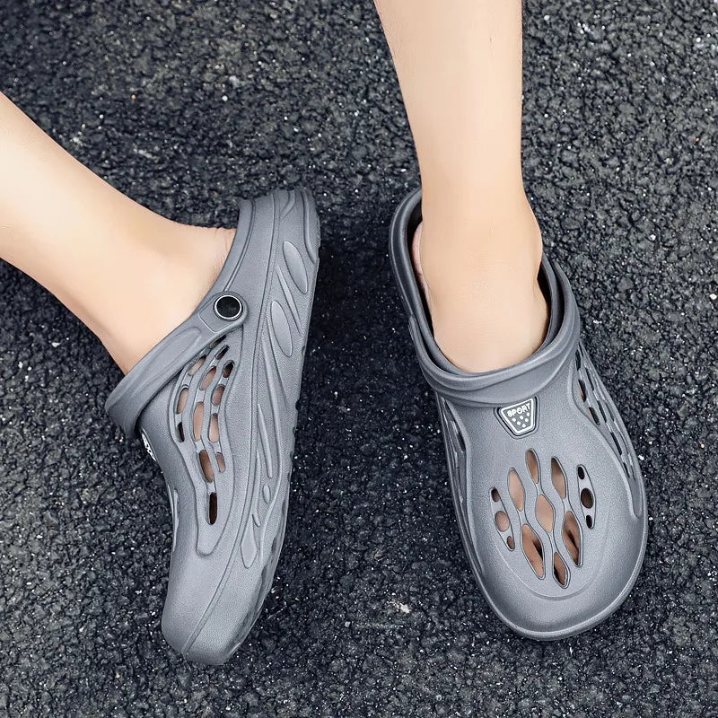 Summer Men Sandals | Light EVA Men's Casual Shoes | Hole Shoes Clogs | Outdoor Male Beach Flat Slippers