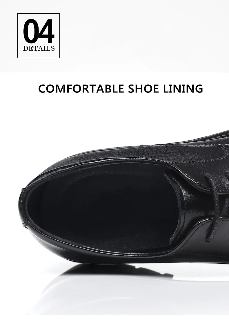8-10cm Height Increasing Shoes for Men Summer Autumn Inside High Shoes Men's Hollow Business Dress Men's Elevator Leather Shoes