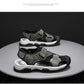 Sandals for Men's Summer New Cowhide Casual Beach Shoes, Genuine Leather for Men's Anti Slip Middle-aged Sandals and Slippers