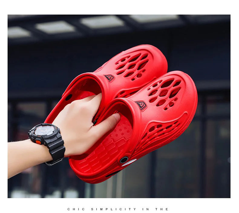 Summer Men Sandals | Light EVA Men's Casual Shoes | Hole Shoes Clogs | Outdoor Male Beach Flat Slippers