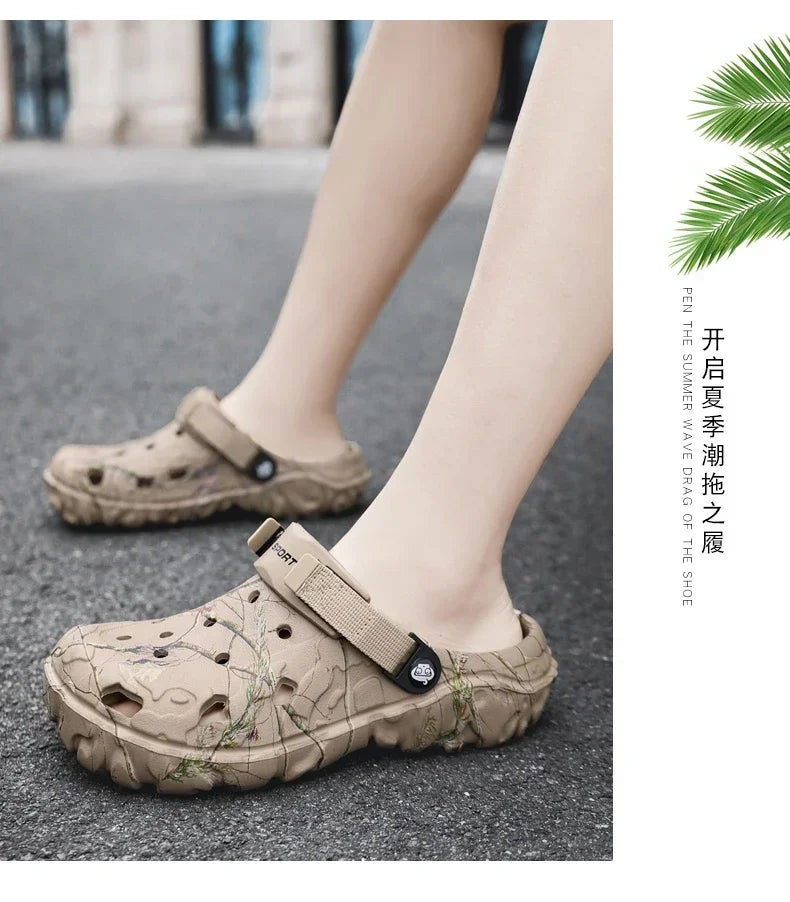 Flat Sandals Men Shoes 2025 | Slippers Men Garden Platform Sandals | Man Summer Sandals | Male Sneakers Outdoor Flip Flops Home Clogs