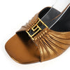 2025 Women's Summer Open toed Fashion Coarse Heel Sandals Italian Design GJ Luxury Brand Outdoor High Heel Non slip Sandals