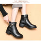 Soft Leather Women's Boots 2023 Spring Winter Thick Wool Lined Genuine Leather Woman Snow Boots Women Shoes Platform Boots botas