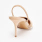Luxury Designer Bling String Bead Mesh High Heels Women Sexy Pointy Toe Breathable Heeled Sandals Elegant Slingbacks Women Pumps