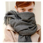 Solidlove 100% Wool Winter Scarf | Women's Fashion Cashmere Poncho Wrap | Elegant Scarves for Ladies | EnigmaParis