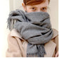 Solidlove 100% Wool Winter Scarf | Women's Fashion Cashmere Poncho Wrap | Elegant Scarves for Ladies | EnigmaParis