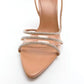 Thin Heel High Heels Women's 2024 Summer New Fairy Style Sexy Shallow Mouth Back Hollow Pointed Water Diamond Open Toe Sandals