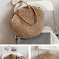 Summer Round Straw Bags for Women Rattan Shoulder Bag Travel Handmade Woven Beach Handbags Female Large Capacity Totes Bag