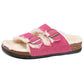 Men Women Plush Fur Slippers with Double Buckle Cork Sandals Winter Supper Warm Home Shoes Barefoot Comfort Footbed Sales