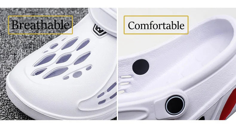 Summer Men Sandals | Light EVA Men's Casual Shoes | Hole Shoes Clogs | Outdoor Male Beach Flat Slippers