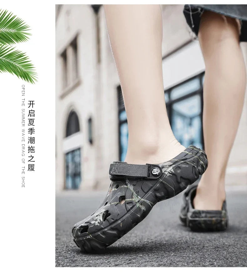Flat Sandals Men Shoes 2025 | Slippers Men Garden Platform Sandals | Man Summer Sandals | Male Sneakers Outdoor Flip Flops Home Clogs