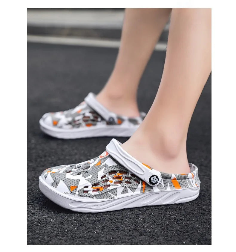 Summer Men Sandals | Light EVA Men's Casual Shoes | Hole Shoes Clogs | Outdoor Male Beach Flat Slippers