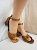 2025 Women's Summer Open toed Fashion Coarse Heel Sandals Italian Design GJ Luxury Brand Outdoor High Heel Non slip Sandals