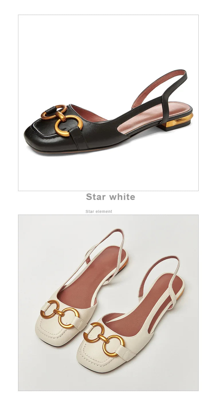 Retro Women Sandals Fashion Low-heeled Shoes Slingback Suede Office Ladies Shoes High Quality Elegant Slip on Woman Flat Sandals