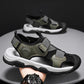 Sandals for Men's Summer New Cowhide Casual Beach Shoes, Genuine Leather for Men's Anti Slip Middle-aged Sandals and Slippers