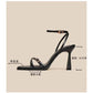 2025 designer women's new fashion letter high heels black super high heels stilettos lace-up sandals for women