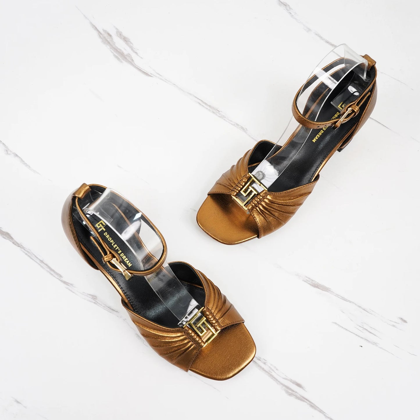 2025 Women's Summer Open toed Fashion Coarse Heel Sandals Italian Design GJ Luxury Brand Outdoor High Heel Non slip Sandals